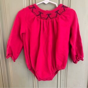 THE BEAUFORT BONNET COMPANY TBBC Pink Bow Bubble 18-24 months